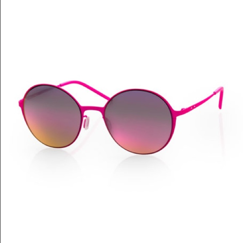 Italia Independent Pink Round Sunglasses